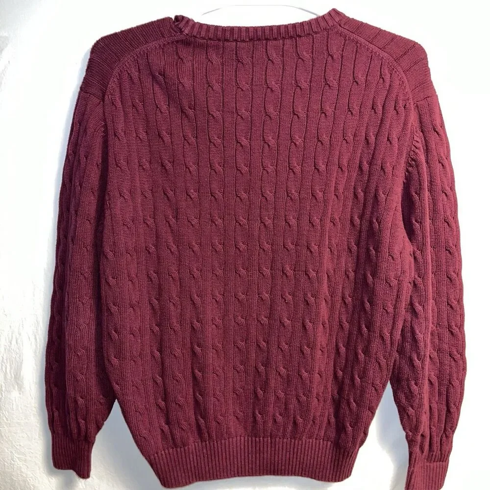 Jos A Bank Sweater‎ Mens XL Cable Knit Preppy Classic Casual Grandpa Core